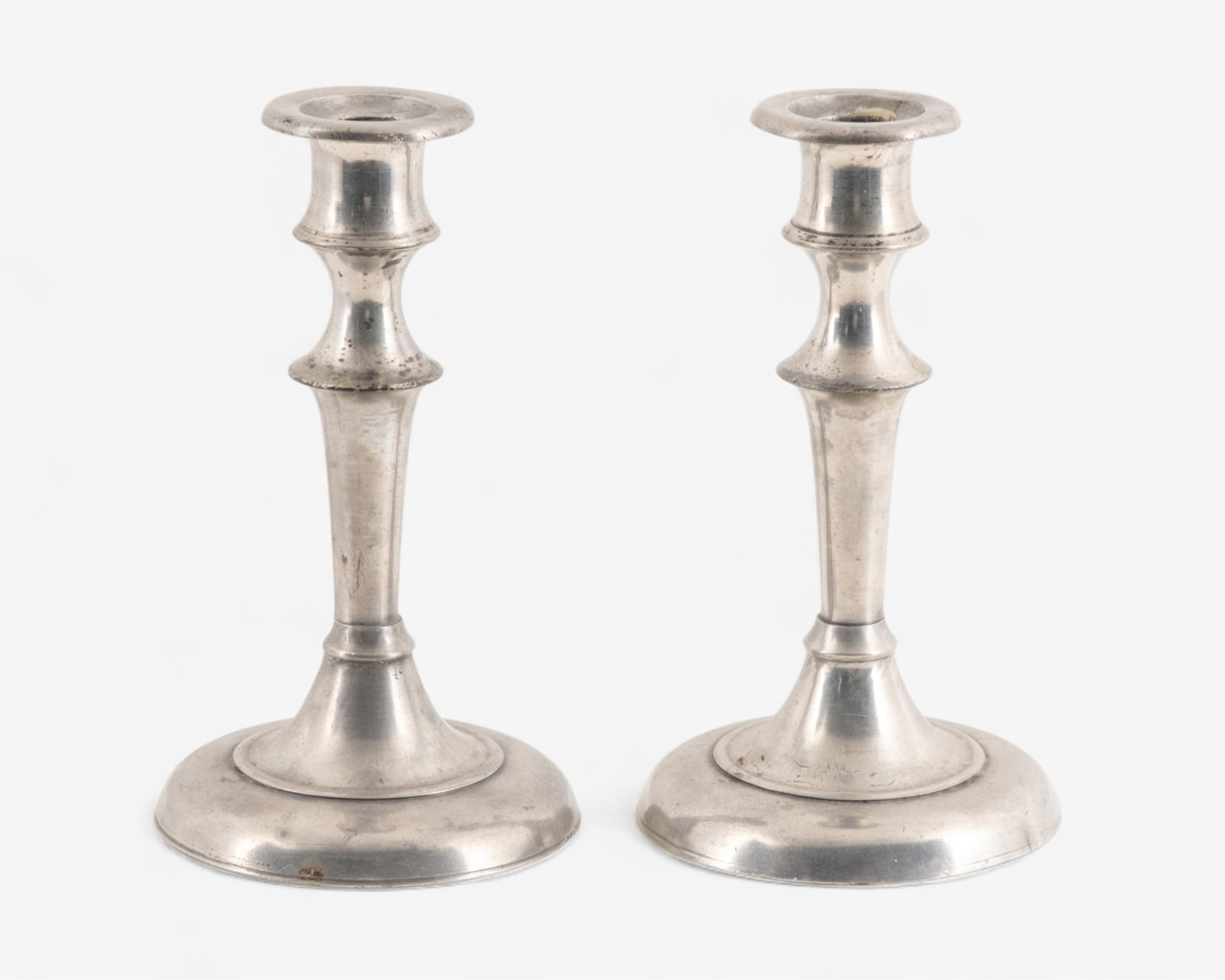 Pair of Vintage Pewter Candlesticks, Early 20th Century (1 of 11)
