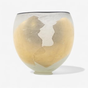 Ioan Nemtoi Signed Hand Blown Art glass Vase 'Ovaleke'