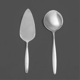 Georg Jensen Cypress Danish Modern Sterling Silver Serving Pieces