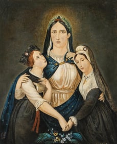 Elie Fr.,signed Allegorical Oil on Canvas Painting