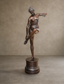 Life Size Bronze Sculpture of Goddess Aphrodite with Brown Patina. 5'6" Tall