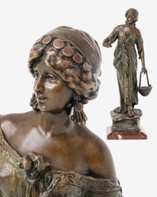 Andor Ruff Tall Signed Bronze Sculpture, Circa 1925