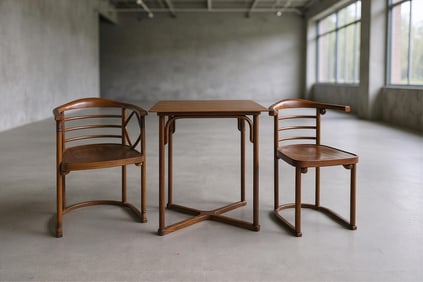 Josef Hoffmann Art Nouveau Thonet Bentwood Jugendstil Salon Suite , Kohn labels. 1905
