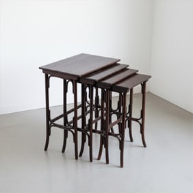 Vienna Secession 4 Bentwood Nesting Tables, Circa 1900