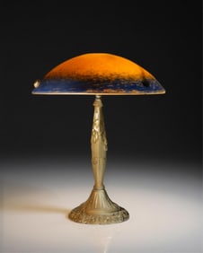 Signed Cristalleries Rethondes Table Lamp, Circa 1900