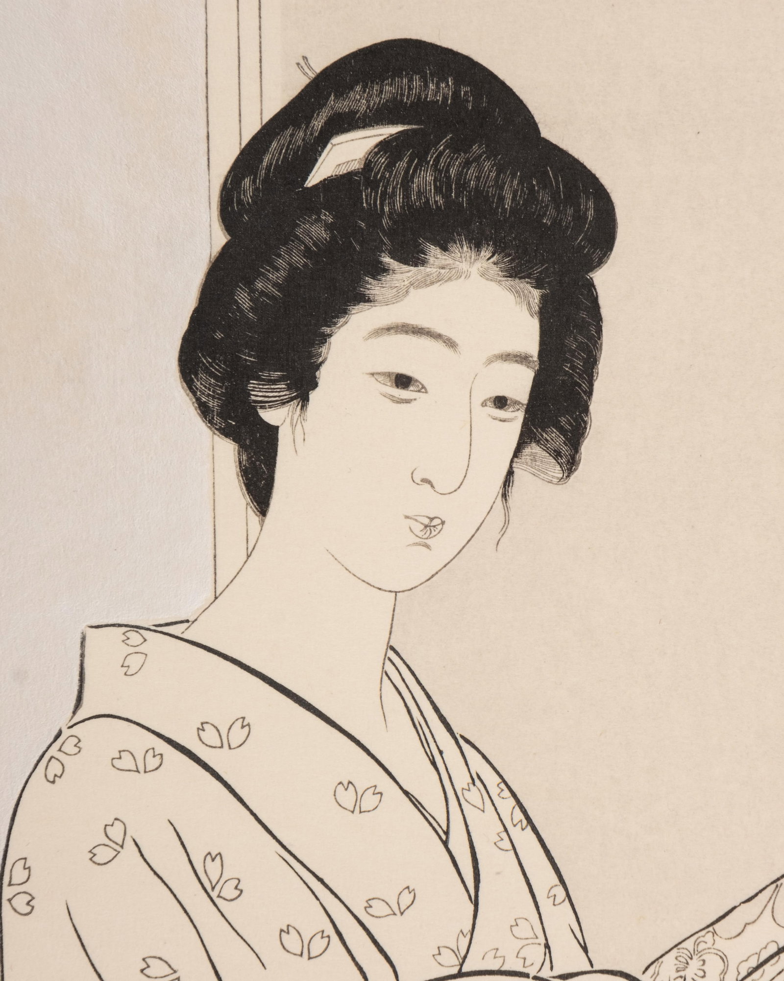 Hashiguchi Goyo Japanese Woodblock of Bijin in Kimono, c. 1950 (1 of 13)