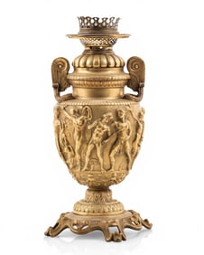 Neoclassical Bronze Oil Lamp Base