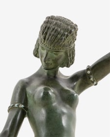 Emilie Adolphe Monier, Egyptian Dancer Bronze Sculpture , Signed c.1930