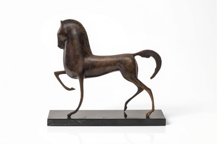 Boris Lovet-Lorski Art Deco Bronze Sculpture on Marble Base