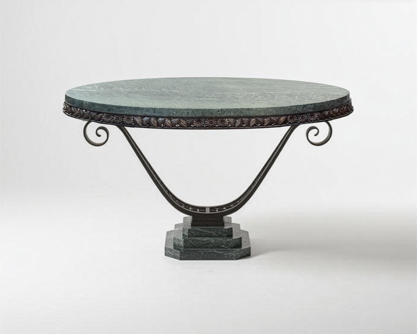 Raymond Subes signed, Edgar Brandt style, Wrought Iron Center Table Signed Rs (1 of 7)