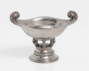 Christian F Heise, Large Important Danish Art Nouveau Jugendstil Silver Jardiniere, Circa 1923