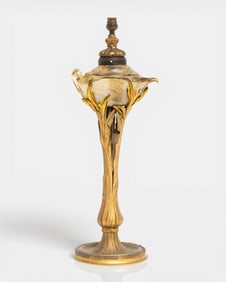 Art Nouveau Joseph-Francois Joindy & Georges Gagneau, Gilded Bronze Aladdin's Oil Lamp, 1898
