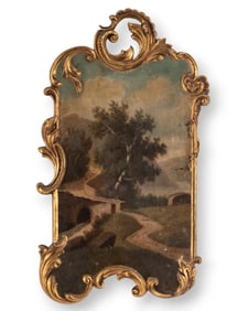 Goldscheider Wien, Painted Landscape on Terra Cotta, Late 19th C.