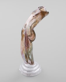 Contemporary Signed Edition Art Glass Female Form Vase, 20th Century