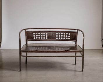 Otto Wagner & J&J Kohn Vienna Secession Loveseat Model No. 721, Jugendstil Signed Circa 1902