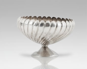 Josef Hoffmann, Wiener Werkstätte Silver Footed Bowl, Marked, Circa 1910, 221grams Signed