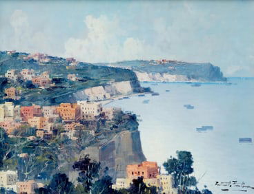 Fortunato Fontana Signed Oil on Canvas Painting, Circa 1970