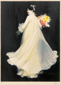 René Gruau, Signed & Numbered Lithograph, “The Bouquet", Edition 2/175
