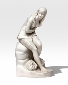 Minton Parian, John Bell Sculpted Bisque Porcelain Model of Dorothea, England, 1851