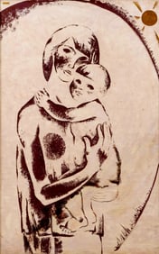 Irina Kalenskaya ‘Peace’ Acrylic Painting on Paper, 1970, Signed