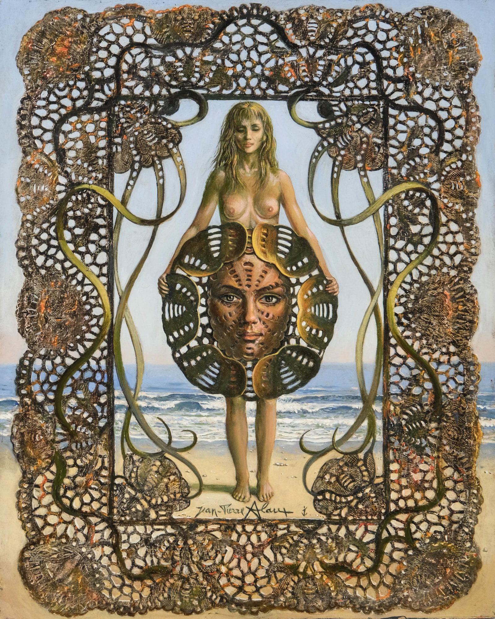 Jean-Pierre Alaux, a Living Environment, Oil on Panel Painting, Signed (1 of 13)