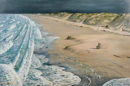 Jean-Pierre Alaux (1925-2020) Surrealist, Oil on Canvas Painting, Signed