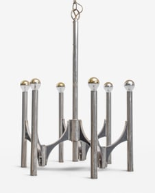 Gaetano Sciolari Mid Century Modernist Chandelier Model 105, 1970s