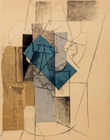 Pablo Picasso After, Head of a Man with a Hat, Mixed Media, 1966