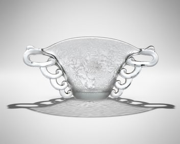 Pierre d'Avesn, Press Molded Art Deco Art Glass Vase, 1901-1990