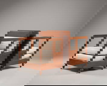 Pair of French 1940s Mahogany Armchairs with Taupe Upholstery (1 of 10)