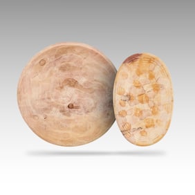 Two Vintage Art Pottery Plates with Fish and Floral Etched designs