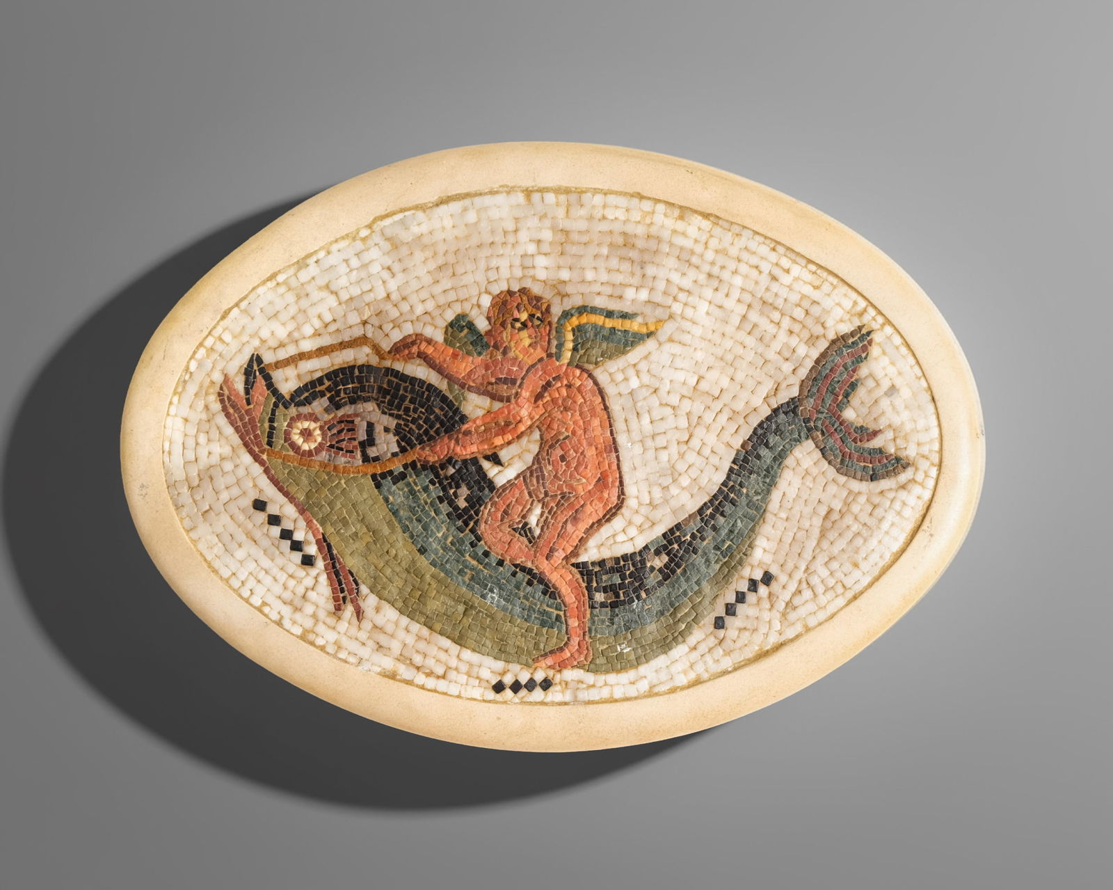 Roman Mosaic Plaque with Antique Tiles Set Onto a New Substrate (1 of 8)