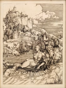 After Albrecht Durer "Sea Monster" Engraving