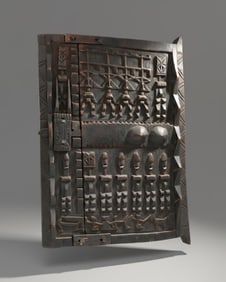 Dogon, Mali, Antique, Antique Carved Wooden Senufo Granary Door