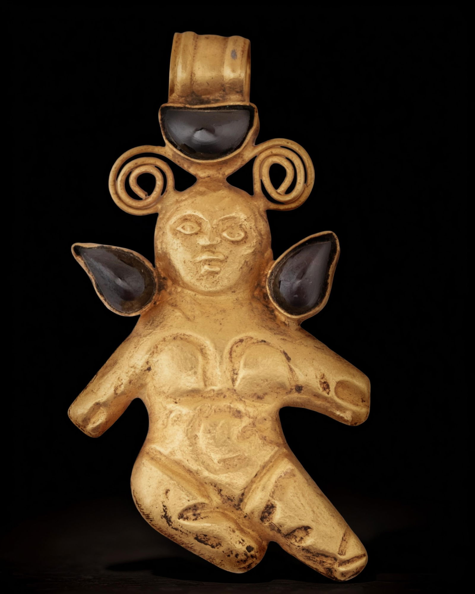 Ancient Sarmatian or Scythian Gold Cherub Pendant, likely 1st to 3rd century AD (1 of 4)