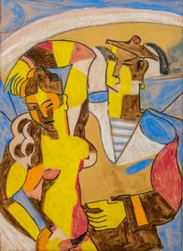 Andre Lhote Original Signed Cubist Pastel Painting