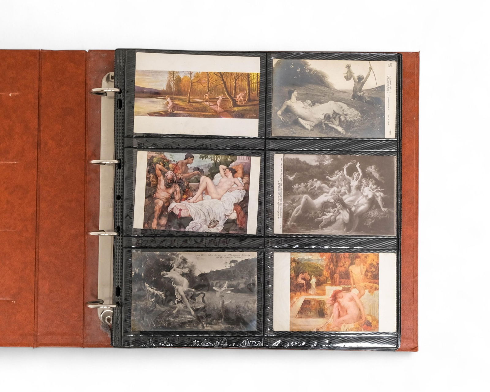 Victorian Collector's Trade Souvenir Cards Album, 19th c. Artists: Keywords: Victorian Era, Romanticism, Academic Art, Realism Movement, Neoclassicism, Belle Epoque, William-Adolphe Bouguereau style, Lawrence Alma-Tadema style, John William Godward style, paper, prin