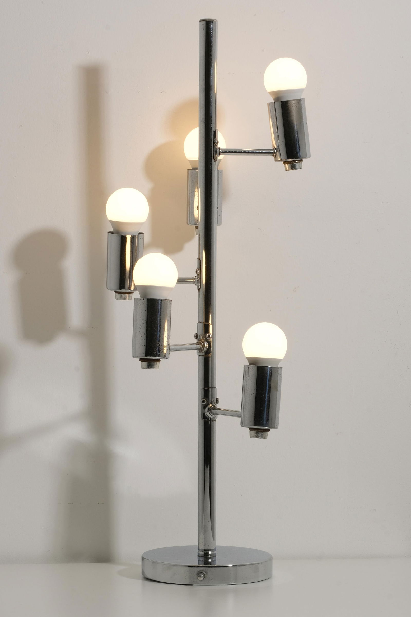 Mid-Century Modern Chrome Table Lamp, Circa 1970s (1 of 9)