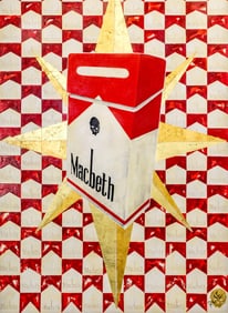 Charlotte Rose (British) Contemporary Acrylic Painting Macbeth in 3D, Signed