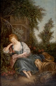 Merlin Dumont Signed Oil on Canvas Painting, 1916