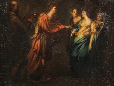 European School, 17th-18th Century, The Presentation, Oil on Canvas Painting