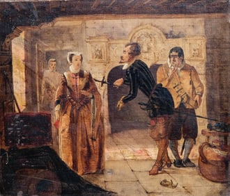 Andrew Morton, Surrendering his sword", Oil on Panel Painting