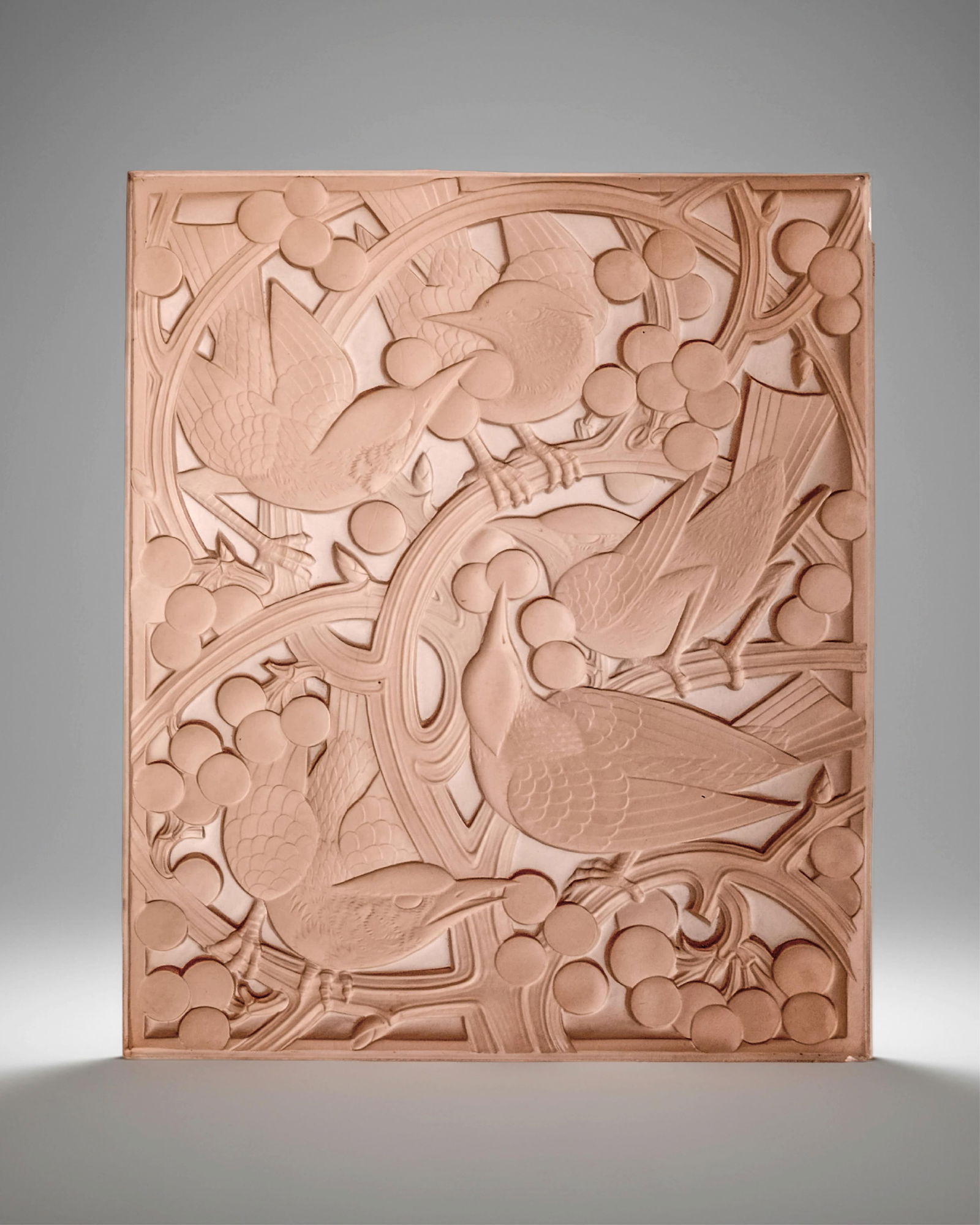 R Lalique Tile Reissued for Relaunch of the Famous Orient Express: Keywords: Art Deco, Modernism, French Decorative Arts, Streamline Moderne, Interwar Period Design, Early 20th Century Sculpture, Rene Lalique, Sabino style, Railroad collectibles, The Orient Express,