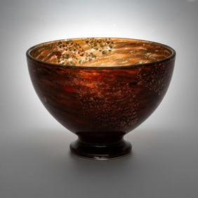 Daum Nancy, Art Nouveau Glass Centerpiece Signed, Circa 1925