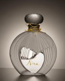Mid-Century Nina Ricci Frosted Glass Oversized Display Perfume Bottle, Circa 1950