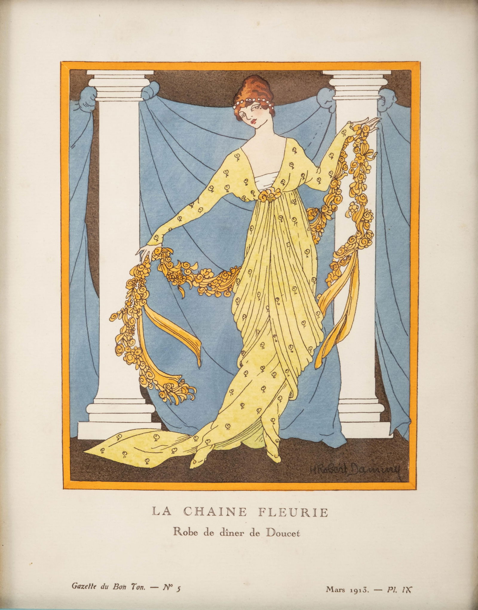 H. Robert Dammy, The Flowery Chain, 19121913 Stencil Print, Gazette du Bon Ton (1 of 10)