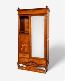 Art Nouveau Majorelle or Nancy School Inlaid Armoire / Dresser, circa 1900