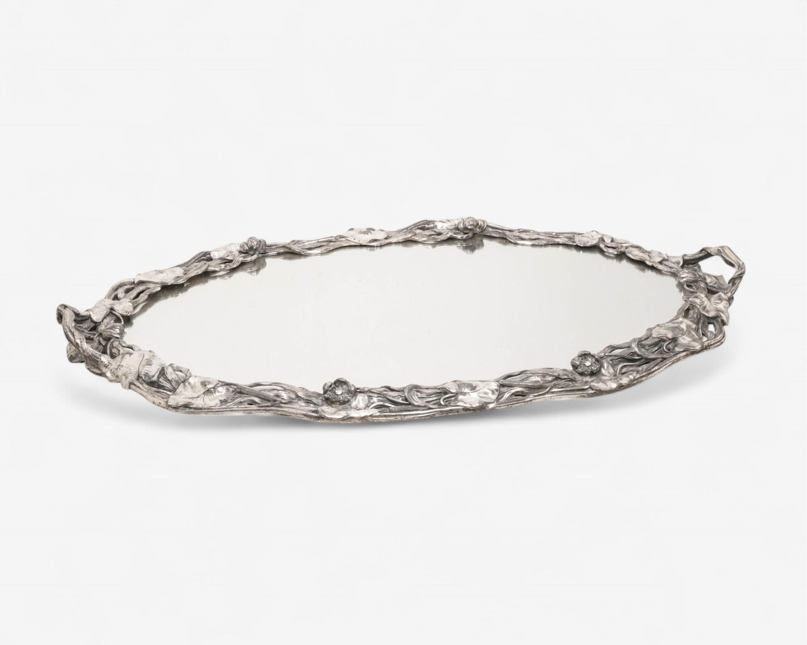 Victor Saglier attrib. Art Nouveau 36" Silver-Plated Centerpiece, Circa 1900 (1 of 7)