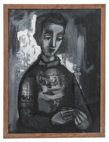 Mystery Artist: Mid-20th Century French Watercolor Painting