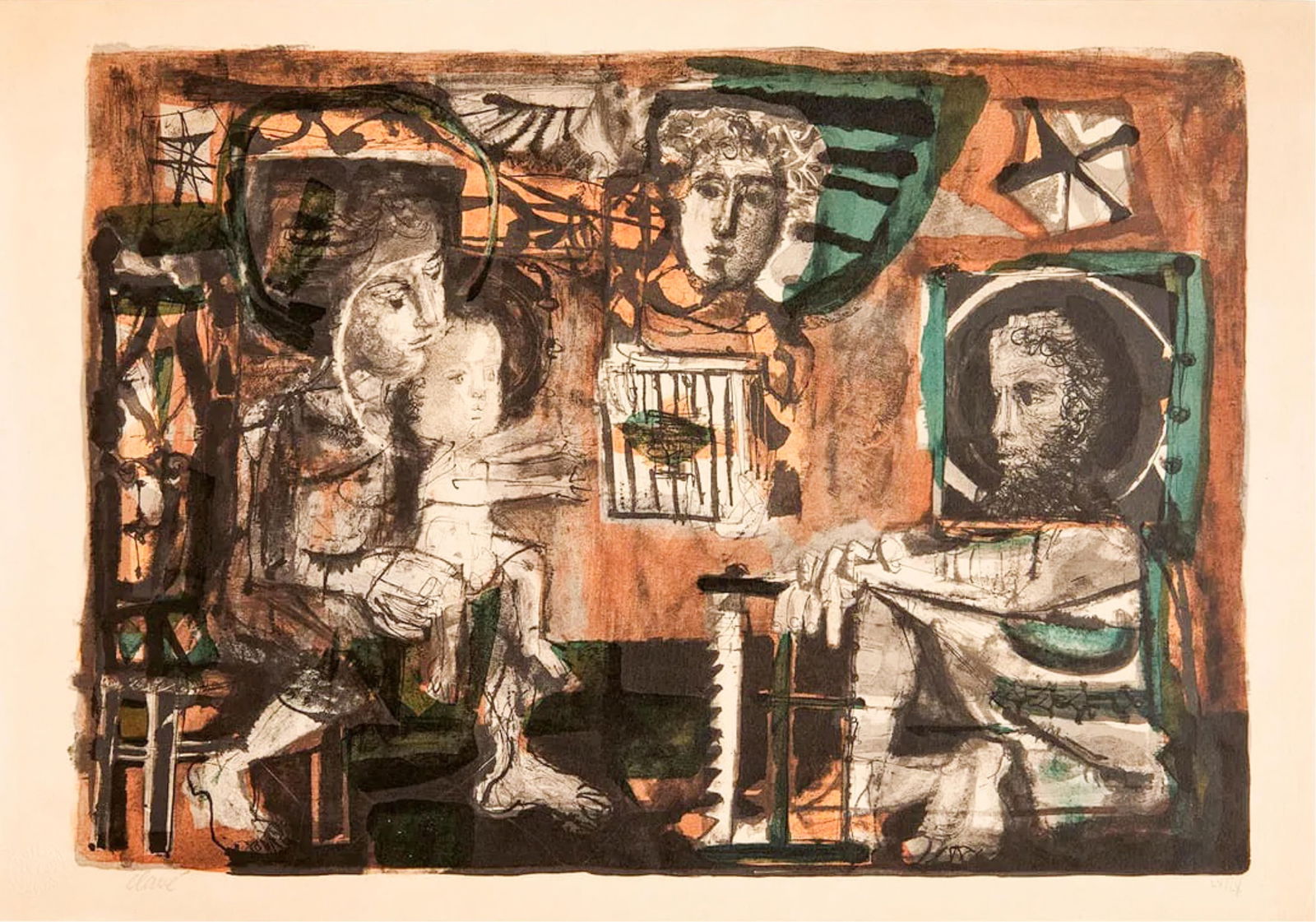 Antoni Clave Surrealist Pencil Signed Limited Edition Lithograph (1 of 6)